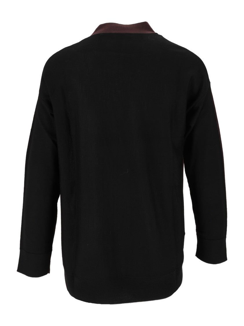 Kangra Cashmere Rounded Color Block Flap Pocket Jacket