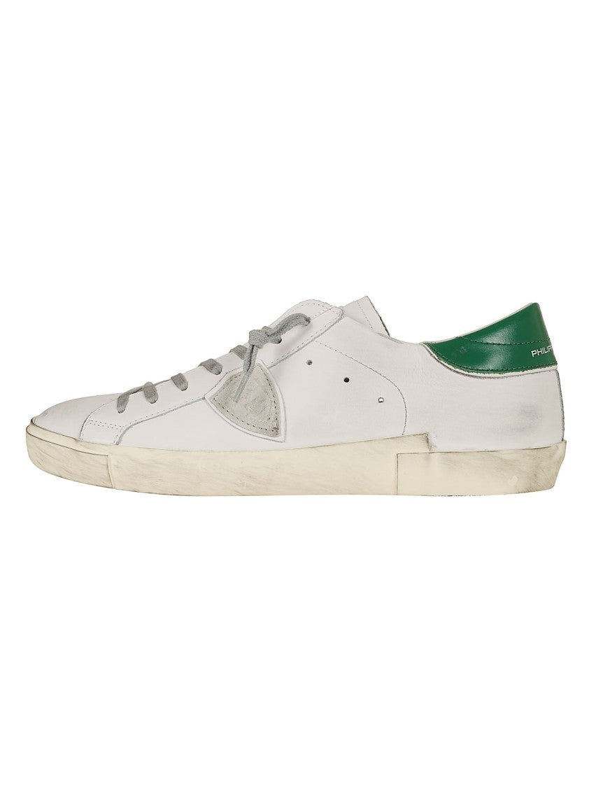 Philippe Model Vintage-Inspired Low Sneakers With Glossy Accents