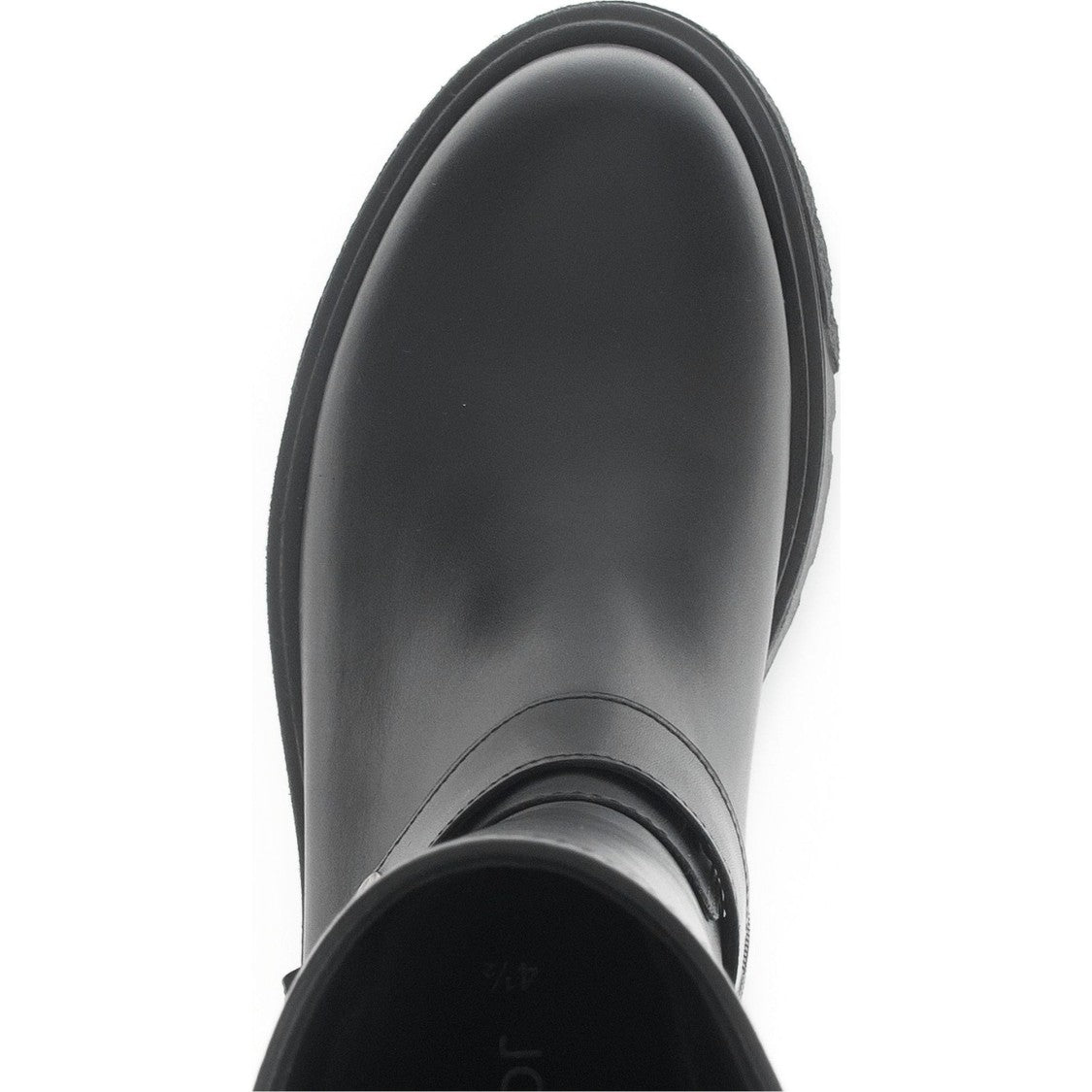 Gabor Black Chunky Sole Decorative Buckle Leather Boots