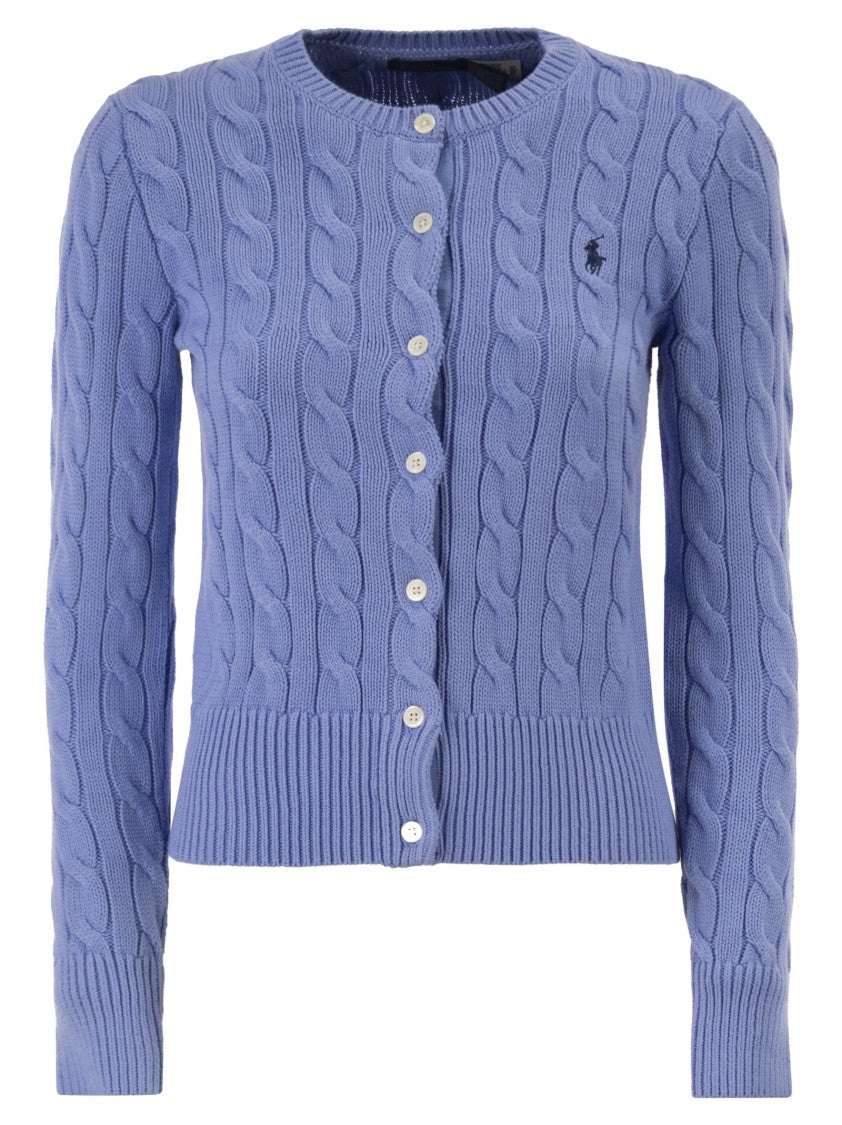 Polo Ralph Lauren Cable Knit Cotton Crew Neck Cardigan