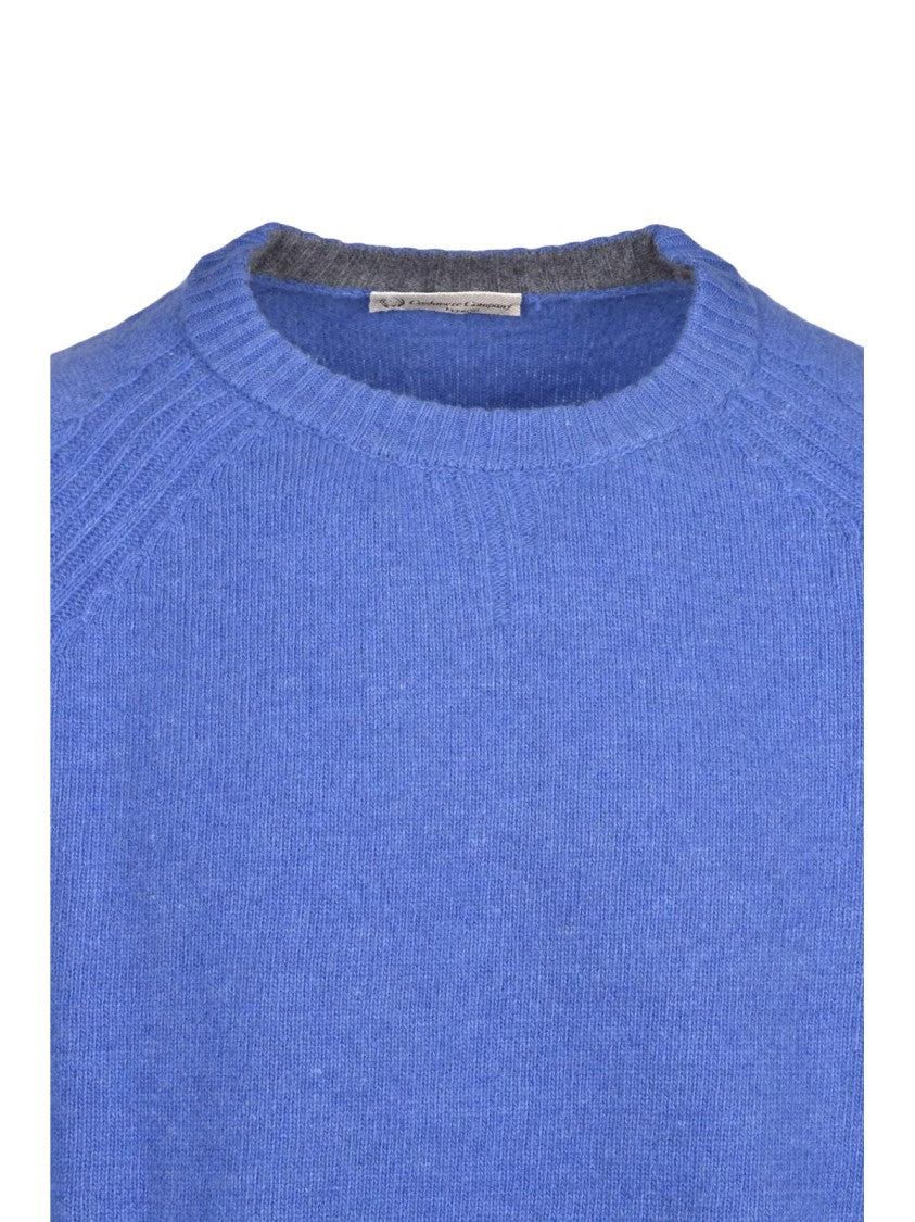 Cashmere Company P. Crew Neck Raglan Sweater With Soft Textured Finish