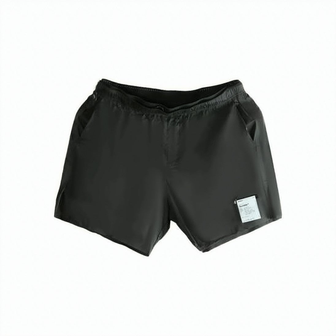 Satisfy Layered Black Shorts With Elastic Waistband