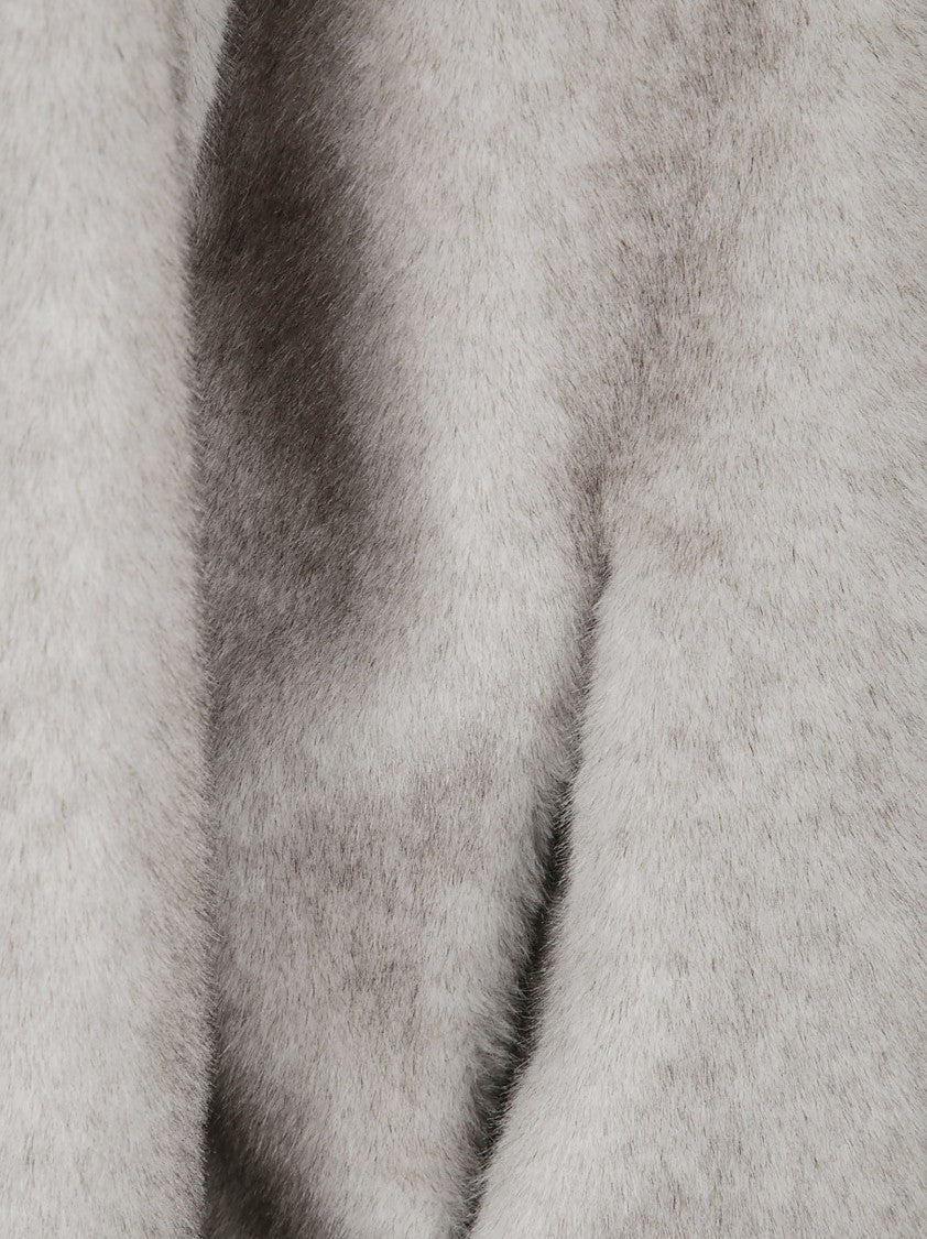 Herno Relaxed-Fit Grey Jacket With Plush Texture And Hood
