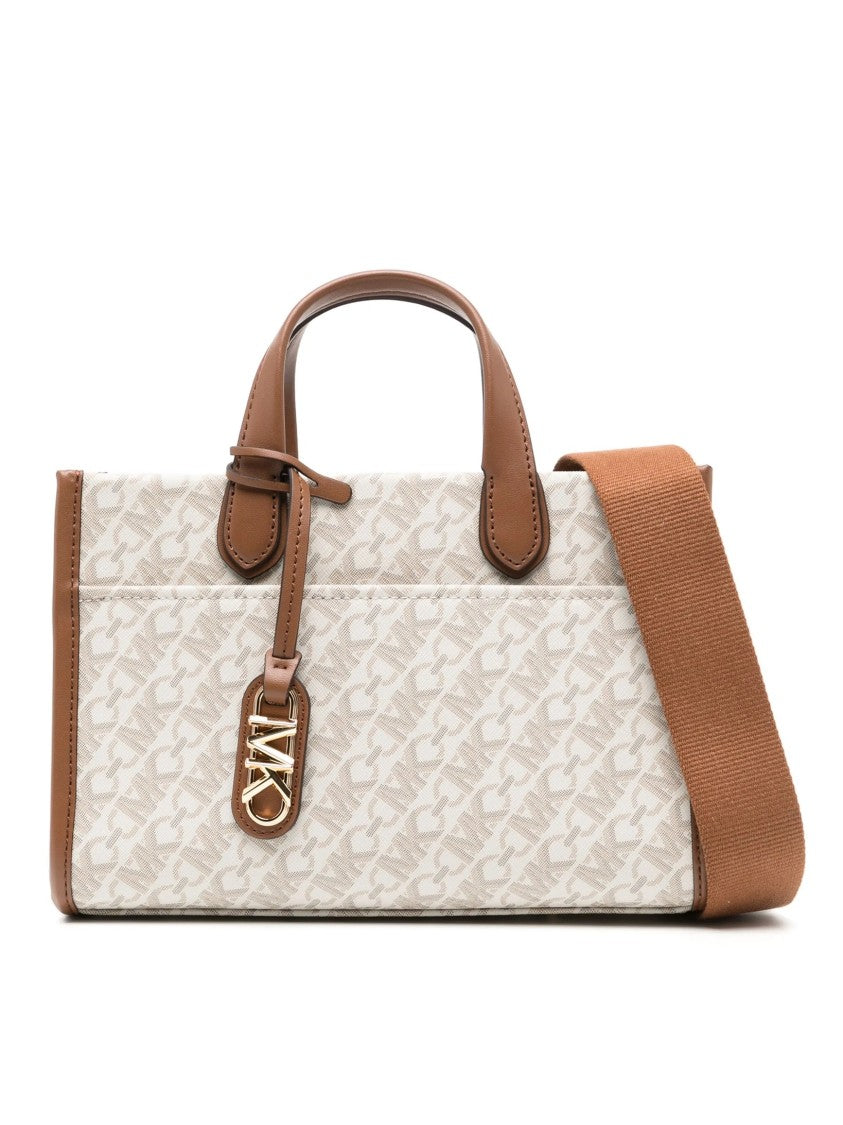 Michael Kors Structured Handbag With Signature Logo Pattern