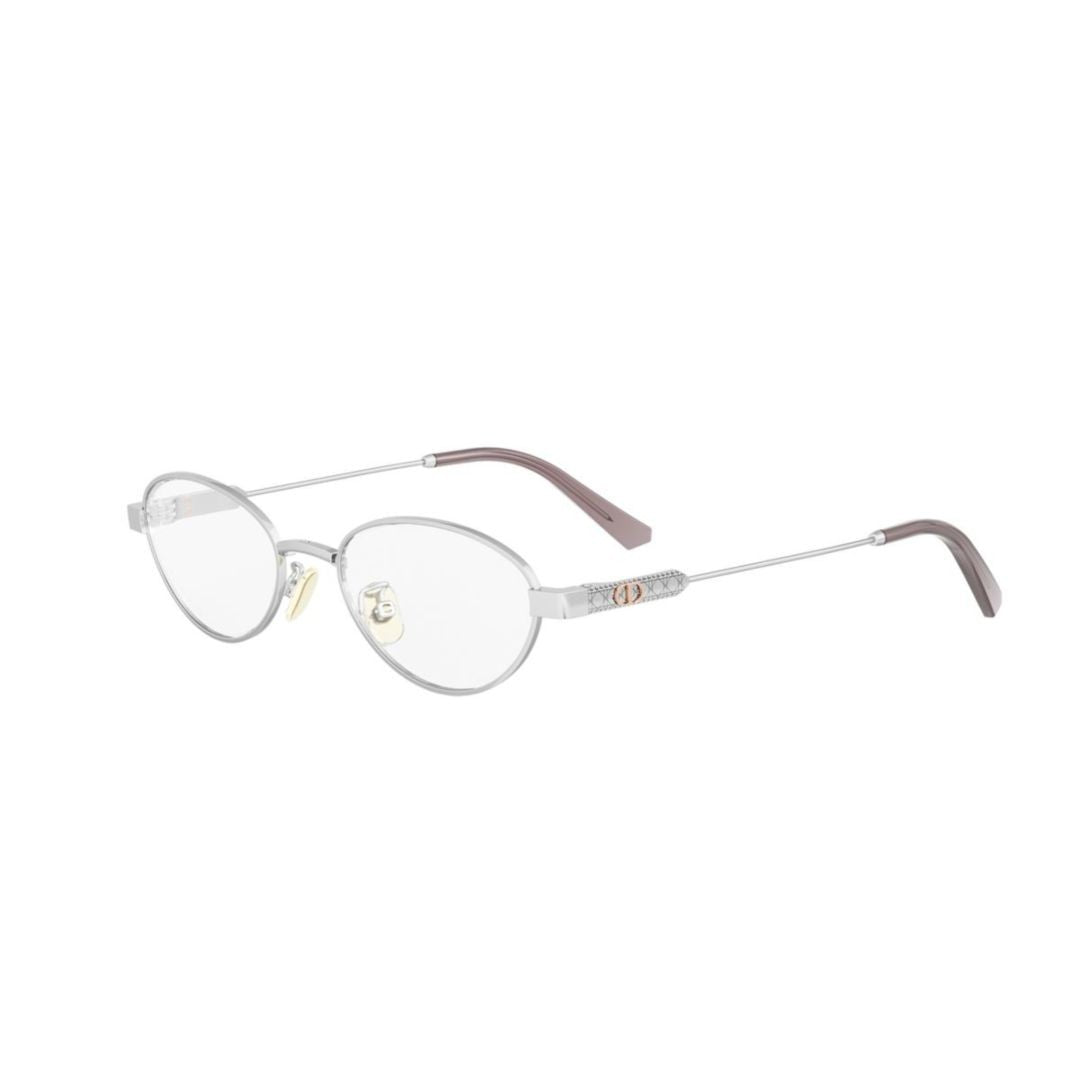 Dior Cannageo B3u Oval-Shaped Metal Frame Eyeglasses