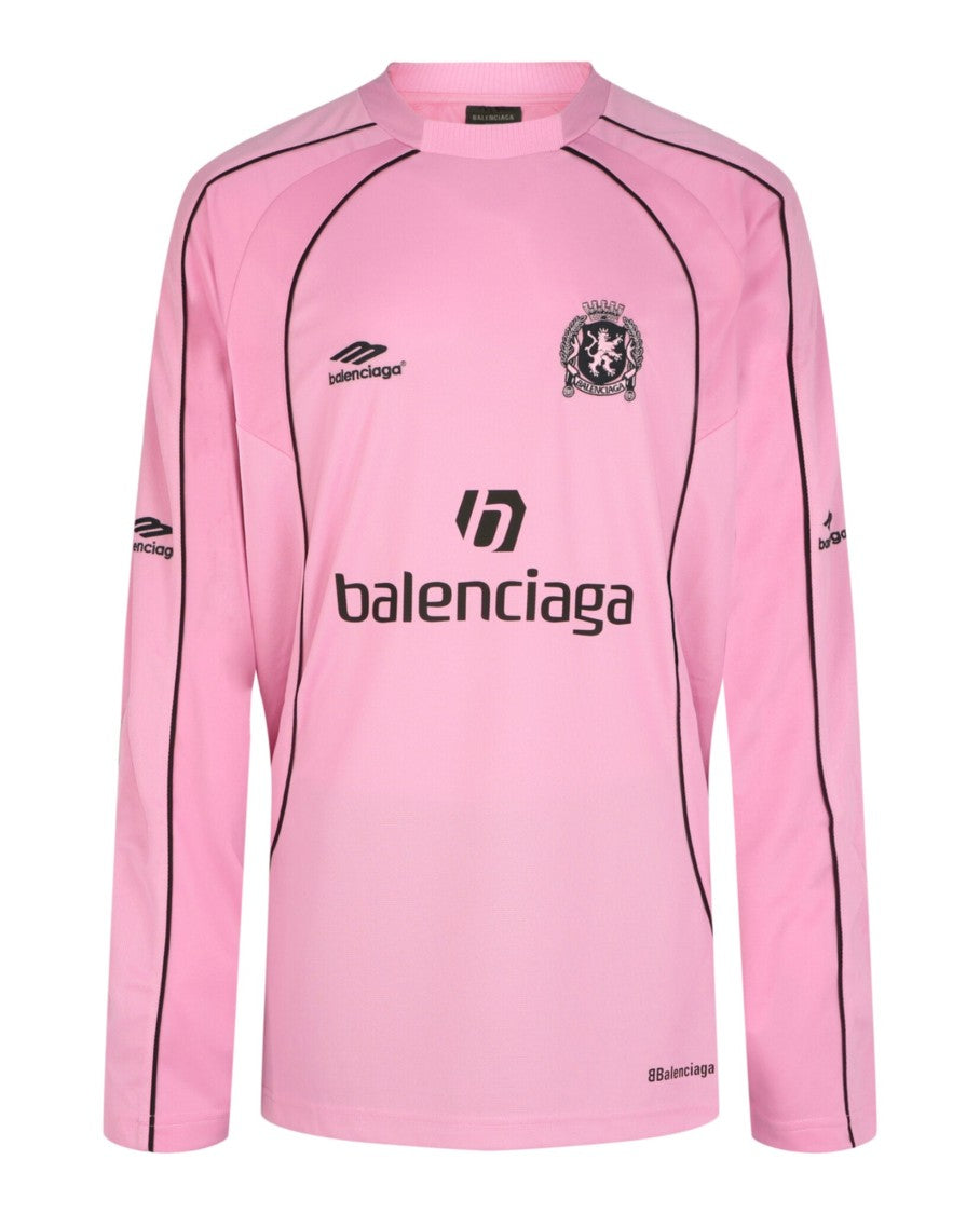 Balenciaga Oversized Long-Sleeve Soccer Jersey