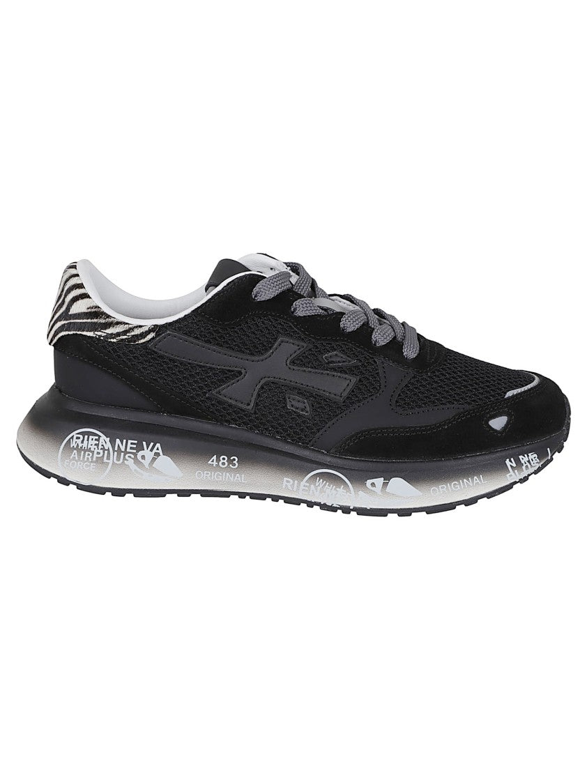 Premiata Low-Top Sneakers With Zebra Print And Premium Leather Accents