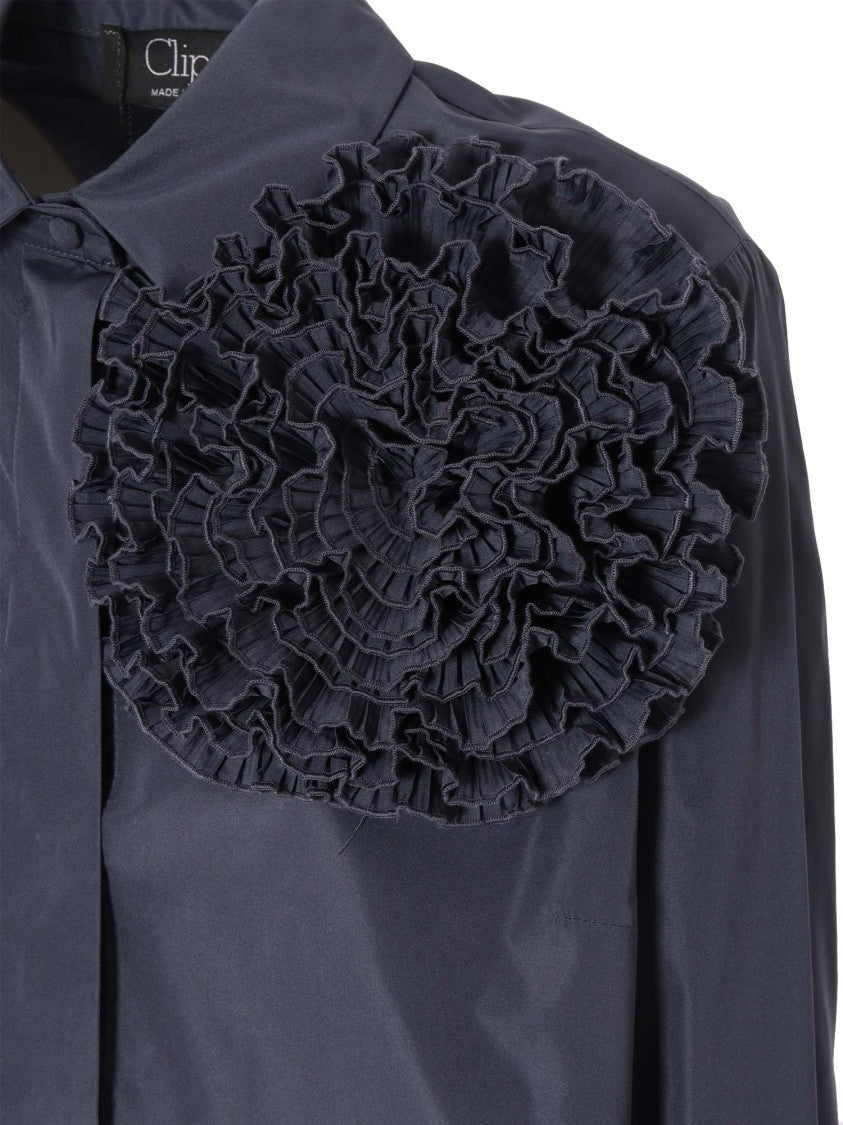 Clips Ruffled Taffeta Shirt