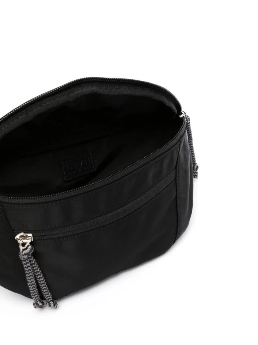 Lanvin Black Small Waist Bag Curb Nylon Bag