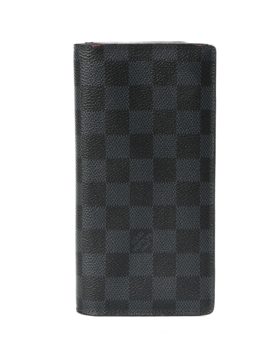 Louis Vuitton Black Damier Graphite Canvas Brazza Wallet