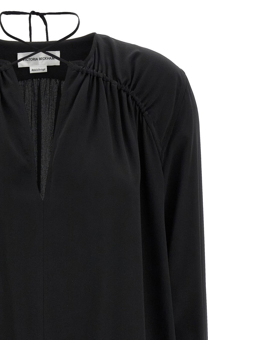 Victoria Beckham 'Gather Detail Tie' Blouse