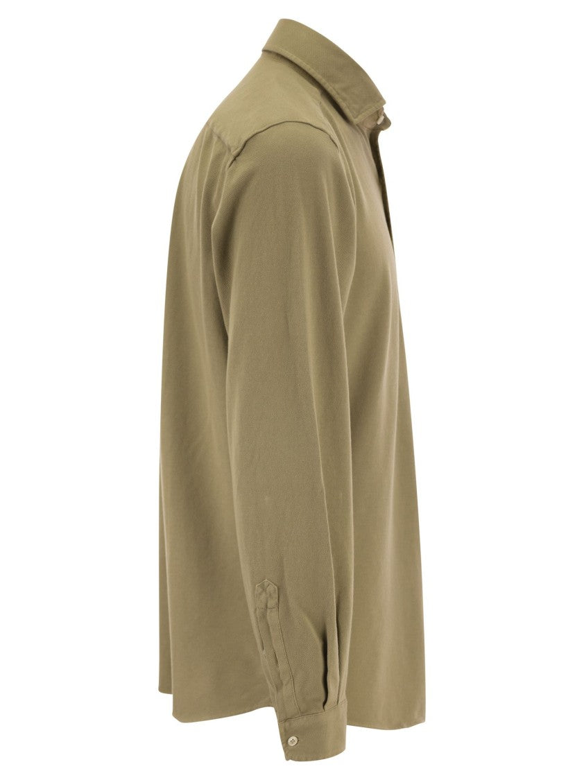 Fay Cotton French Collar Shirt