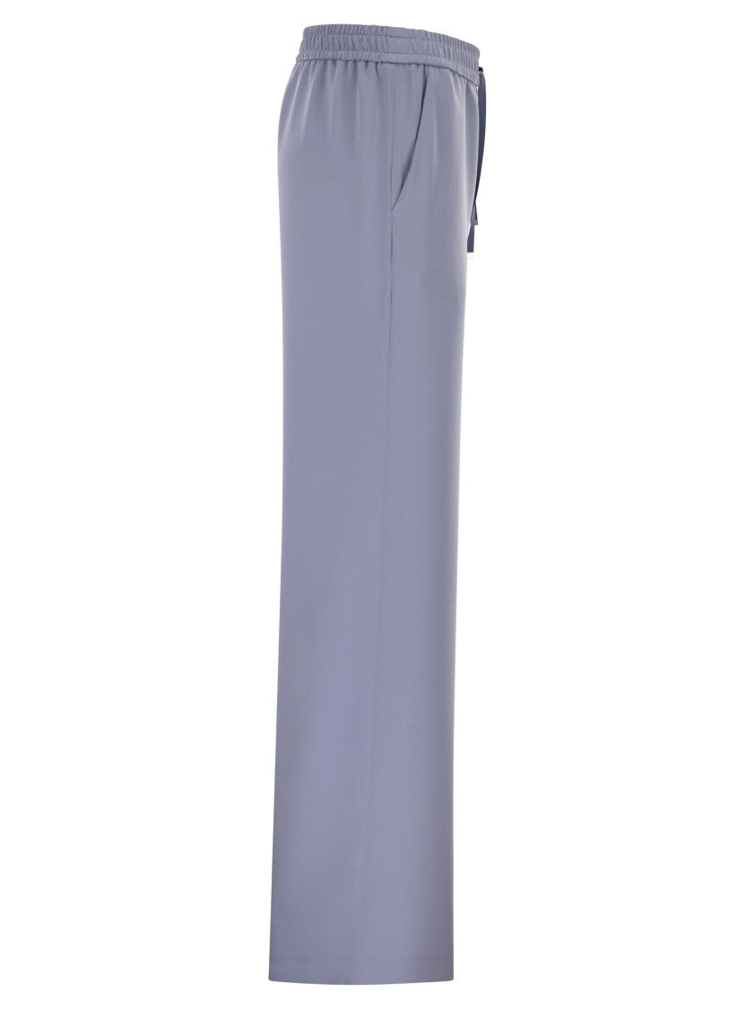 Herno Flowing Wide-Leg Trousers With Drawstring
