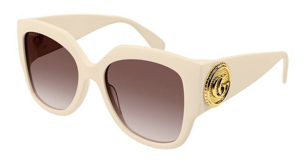 Gucci Sunglasses Gg1407s 004 Ivory Ivory Brown 54/19/140