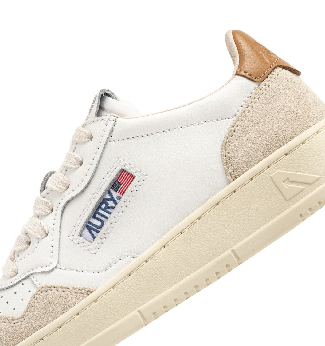 Autry Medalist Low Leat Suede Wht Brnsug Sneakers