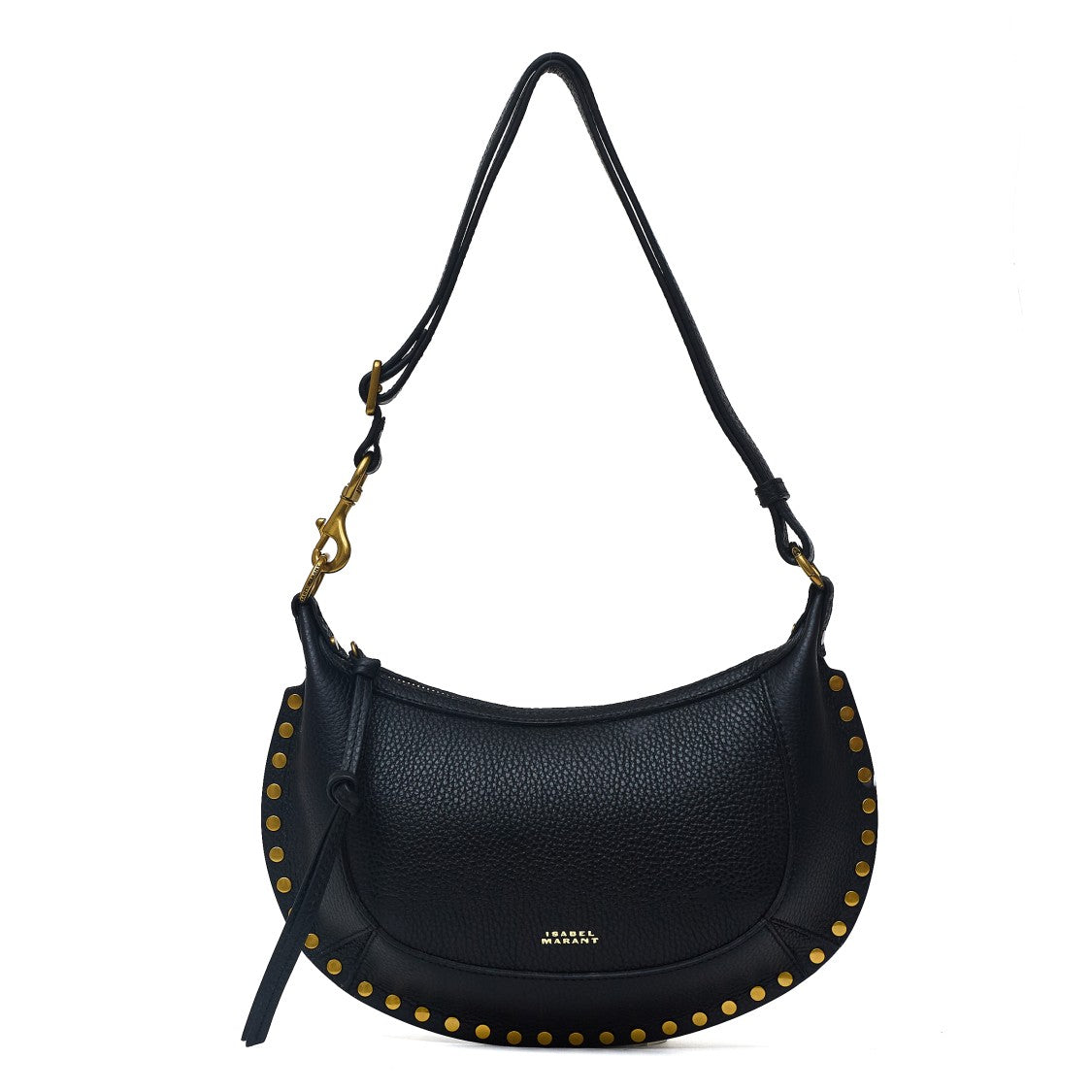 Isabel Marant Crescent-Shaped Moon Grain Leather Shoulder Bag