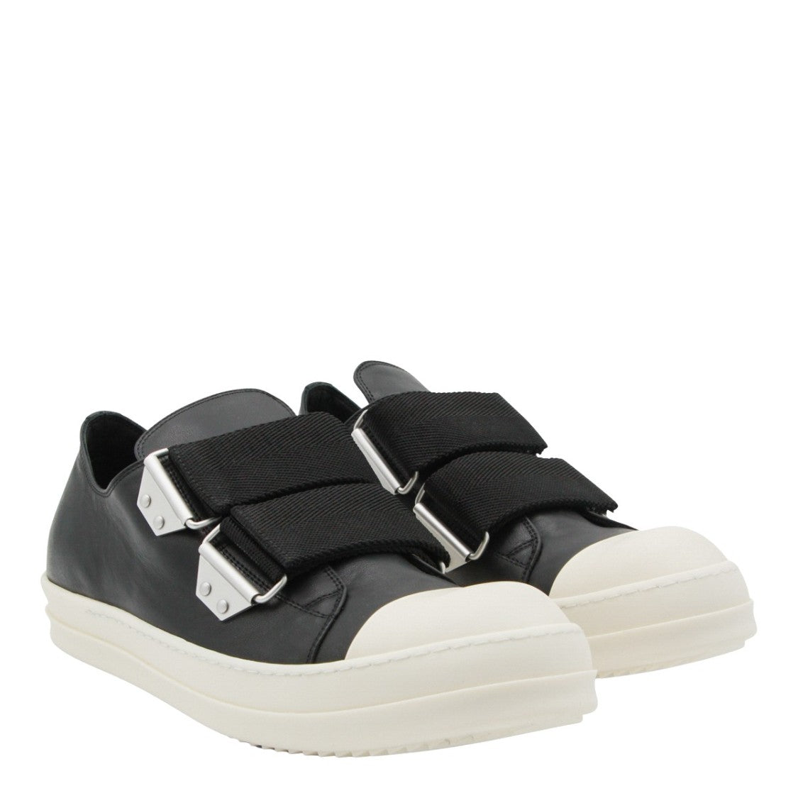 Rick Owens Black Sneakers With Contrasting Rubber Toe Cap