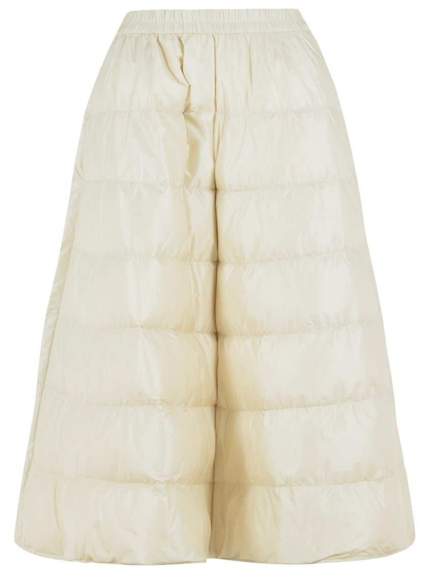 Moncler Padded Ivory Polyamide Midi Skirt