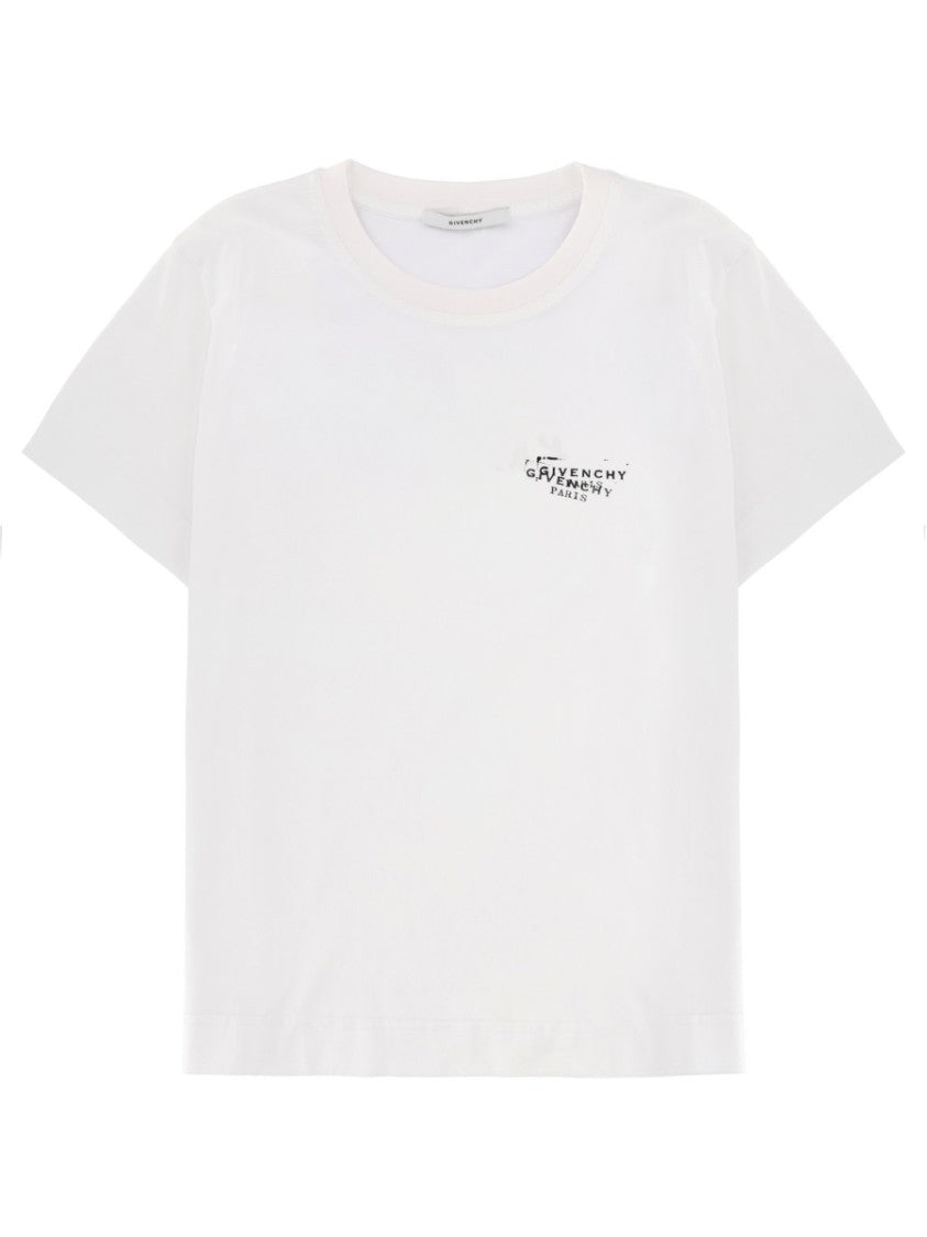 Givenchy Short-Sleeve Logo Prints Cotton T-Shirt