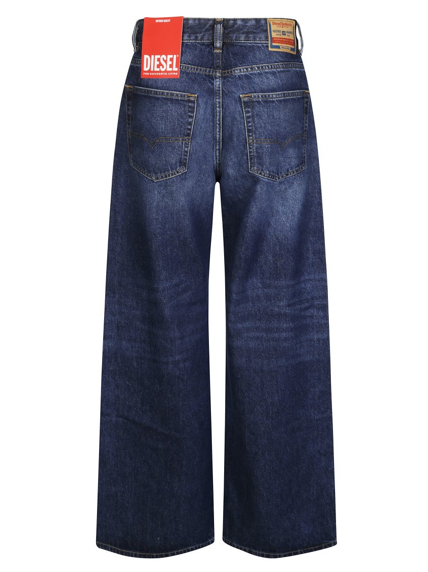 Diesel Wide-Leg High-Waist Jeans With Classic Five-Pocket Design