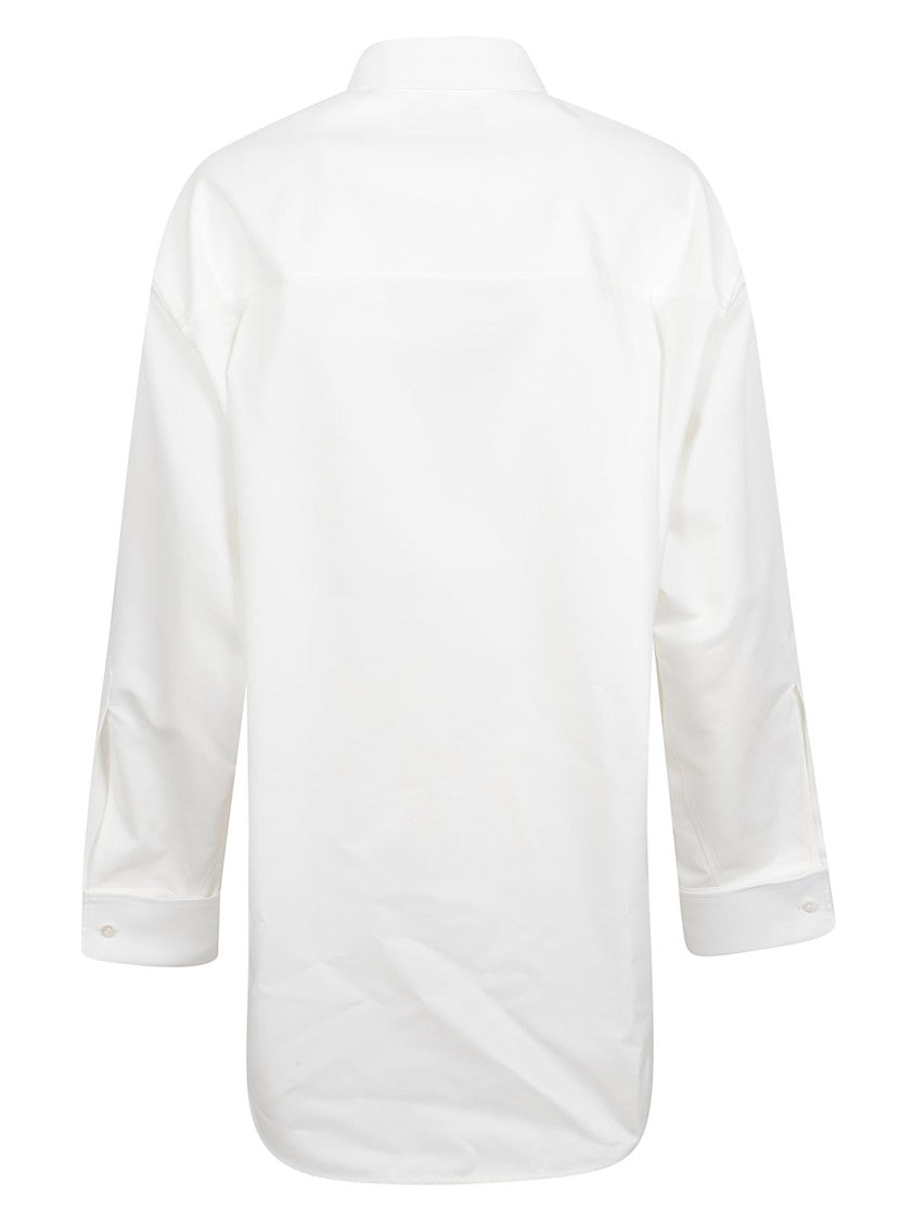 Balenciaga Cocoon Silhouette Shirt In Silk Poplin And Cotton Organdy