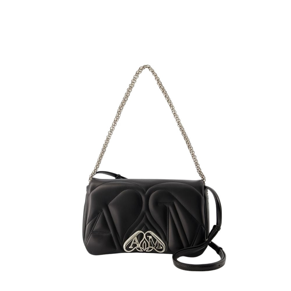 Alexander Mcqueen The Seal Small Bag - Leather - Black