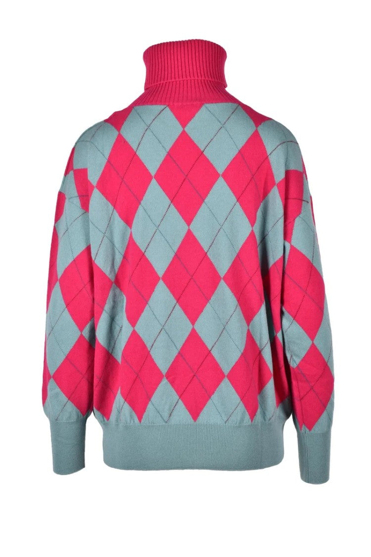 Ballantyne Fuchsia/Green Cashmere Knit's
