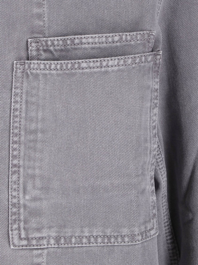 Lemaire Boxy Relaxed Fit Shirt With Structured Collar