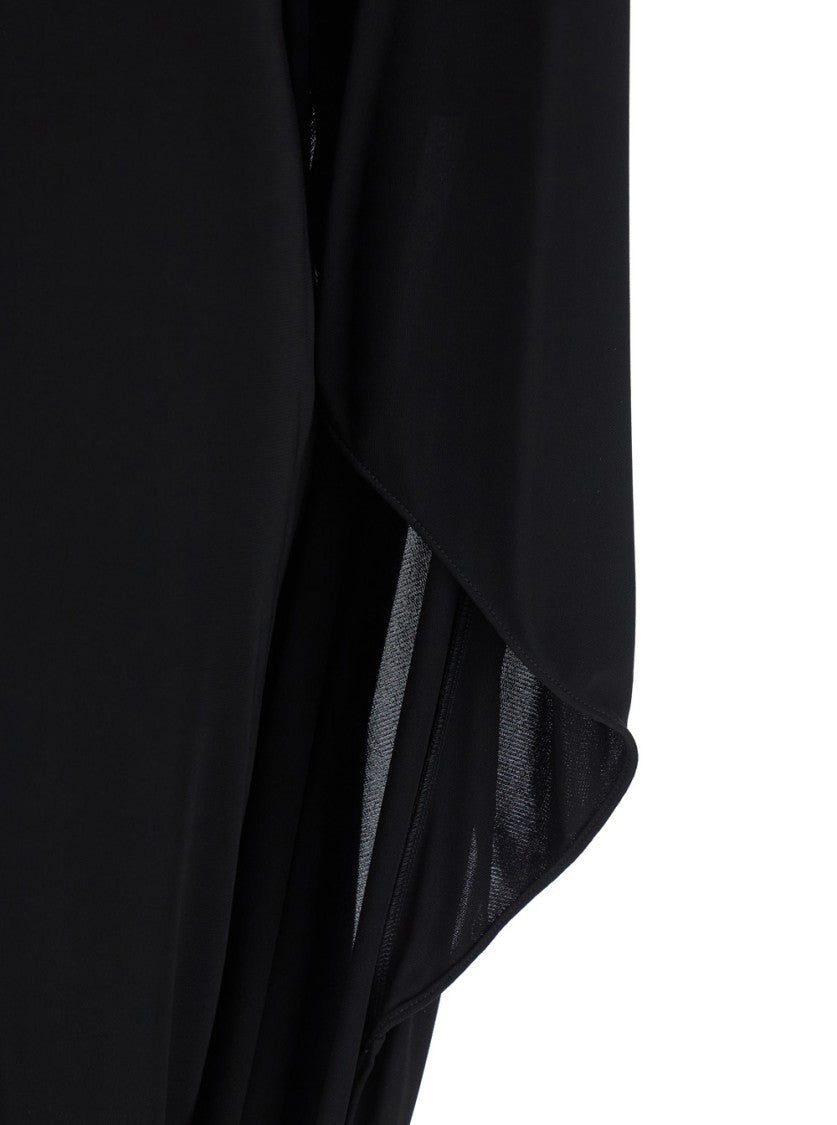 Stella Mccartney Black Asymmetric Midi Dress