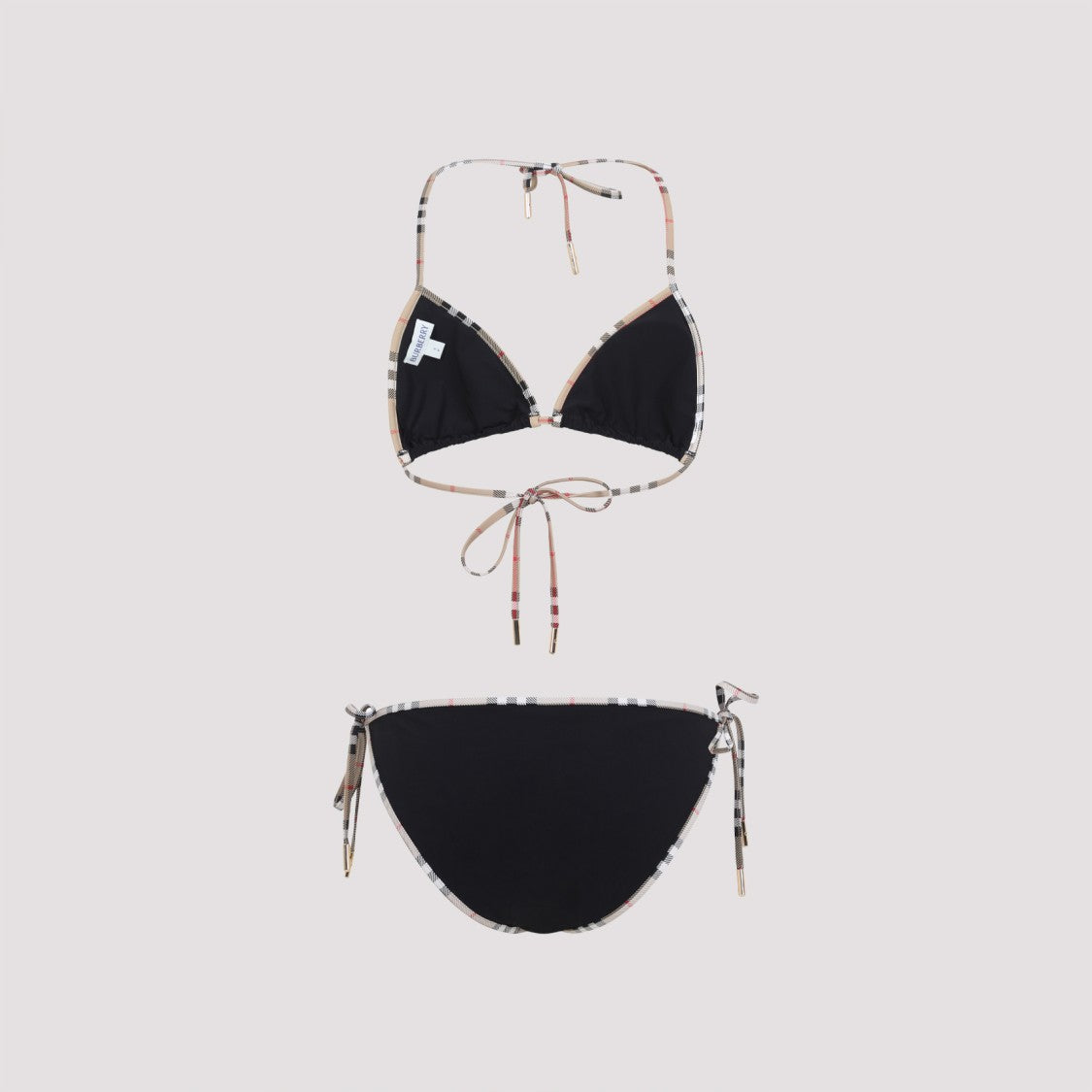 Burberry Black Bikini With Triangle Top