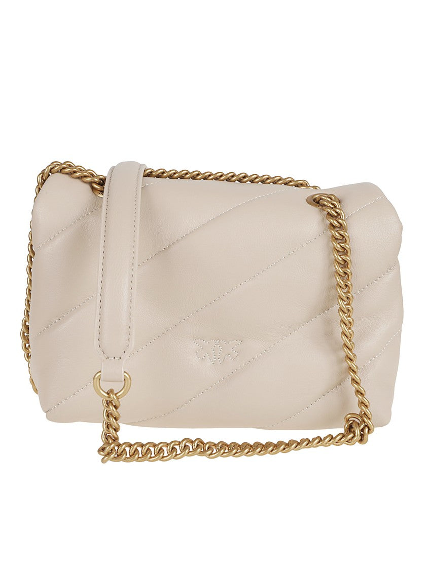 Pinko Quilted Calfskin Shoulder Bag