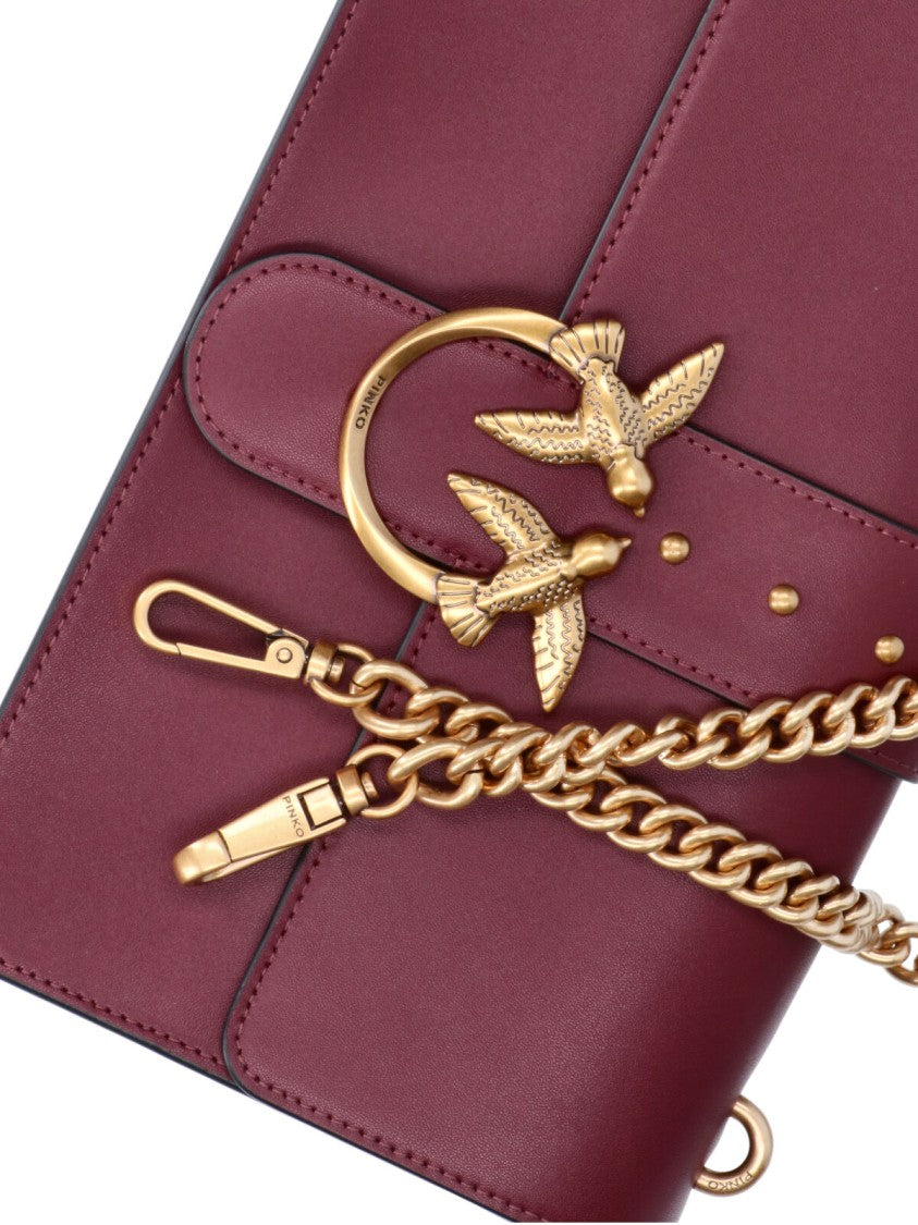 Pinko Shoulder Bag With Gold-Tone Chain And Love Birds Logo