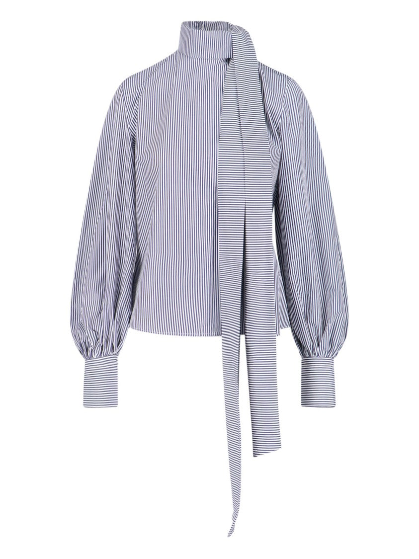 Finamore "Lindsay" Blouse – Blue/White