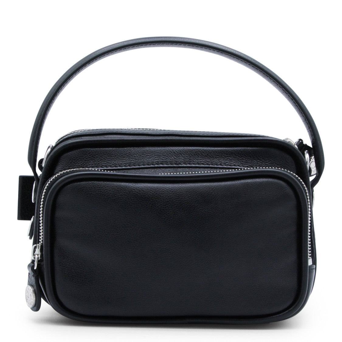 Acne Studios Structured Black Handbag With Zippered Compartments