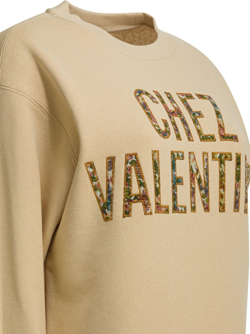 Valentino Beige Relaxed Fit Sweatshirt