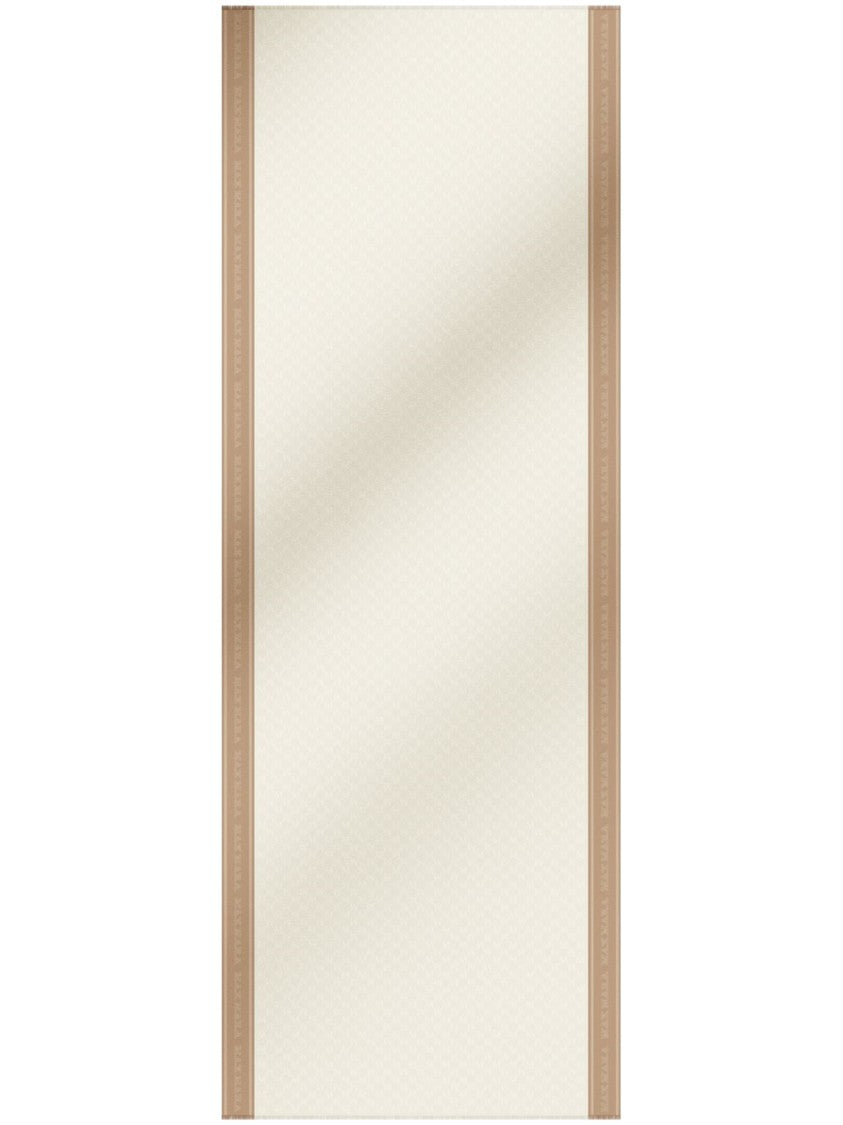 Max Mara Bicolor Brown Scarf With Contrasting Trim