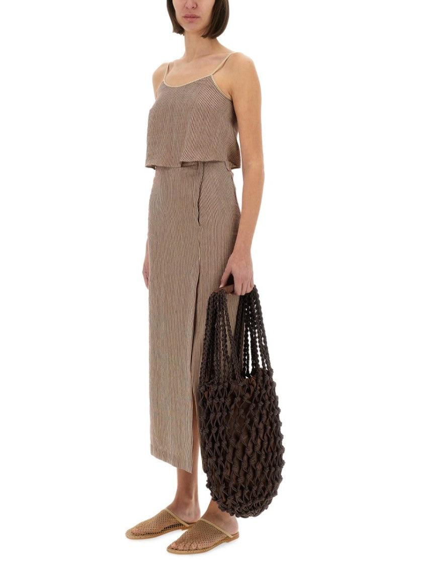 Alysi Micro Stripe Longuette Skirt