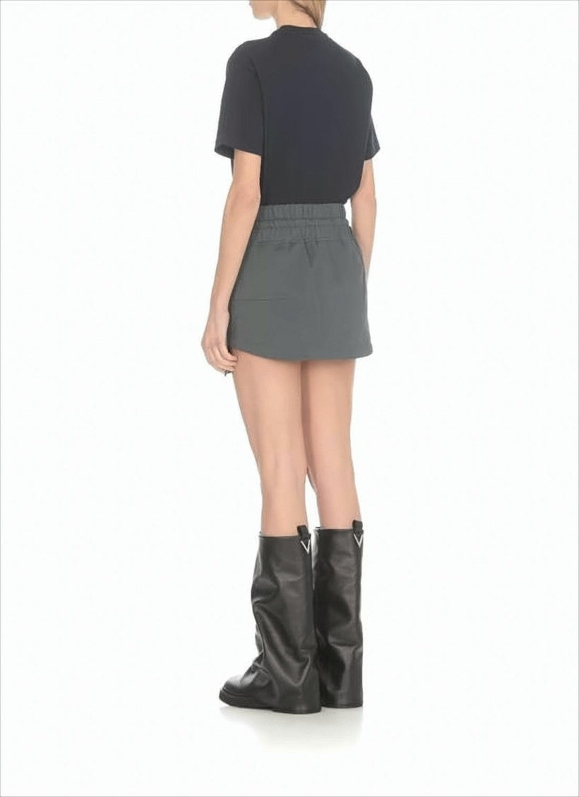 Vivienne Westwood Mini Skirt With Adjustable Drawstring And Embroidered Emblem