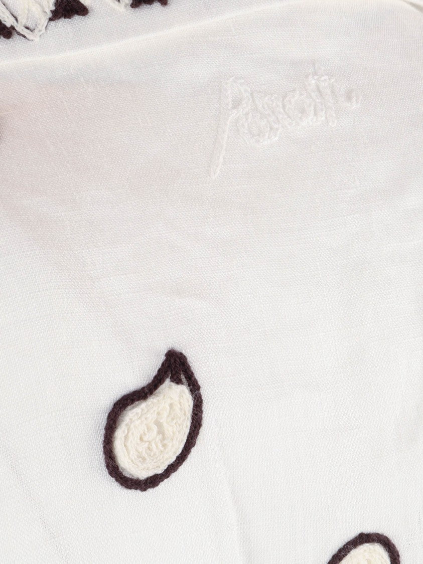 P.A.R.O.S.H. Linen Intricate Black Embroidered Jacket