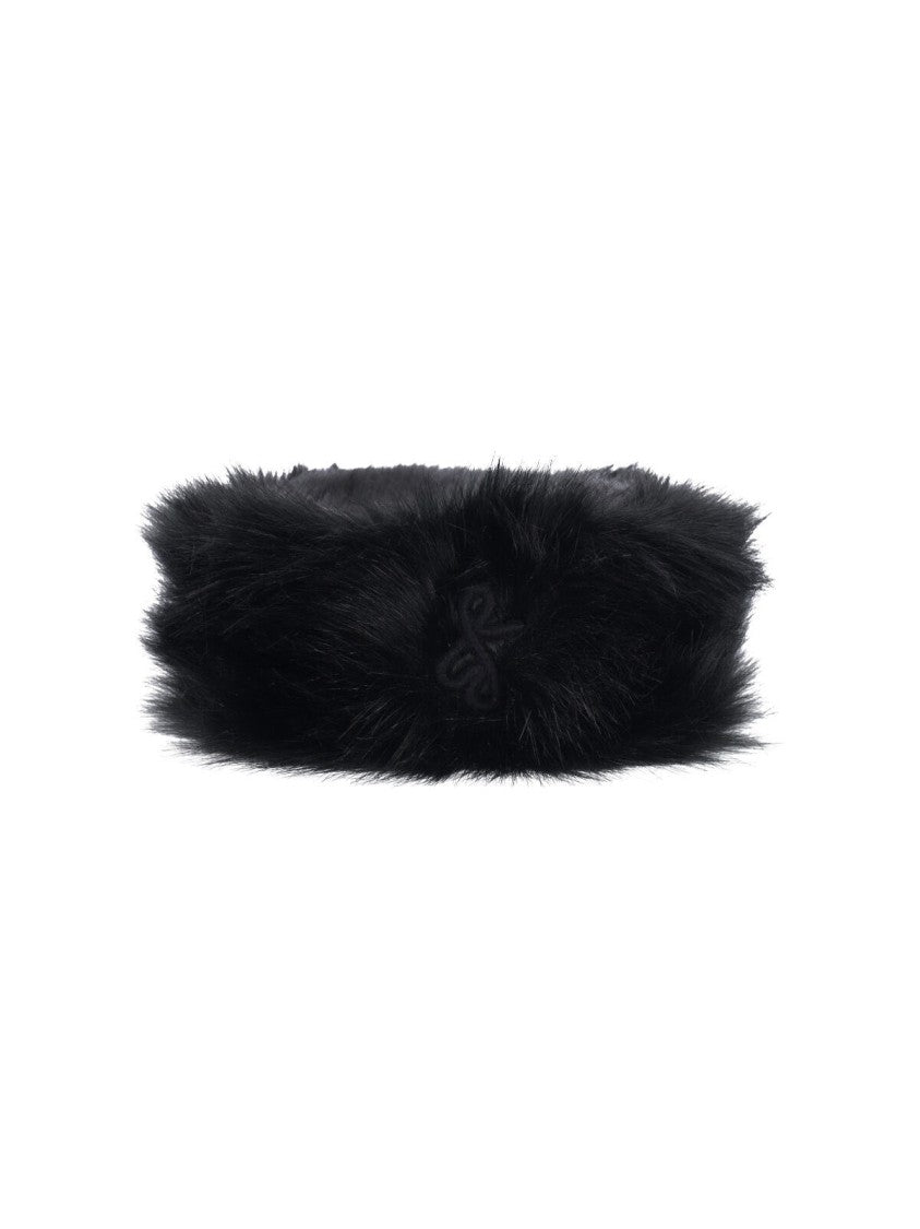 Ruslan Baginskiy "Pillbox" Fur Hat Black