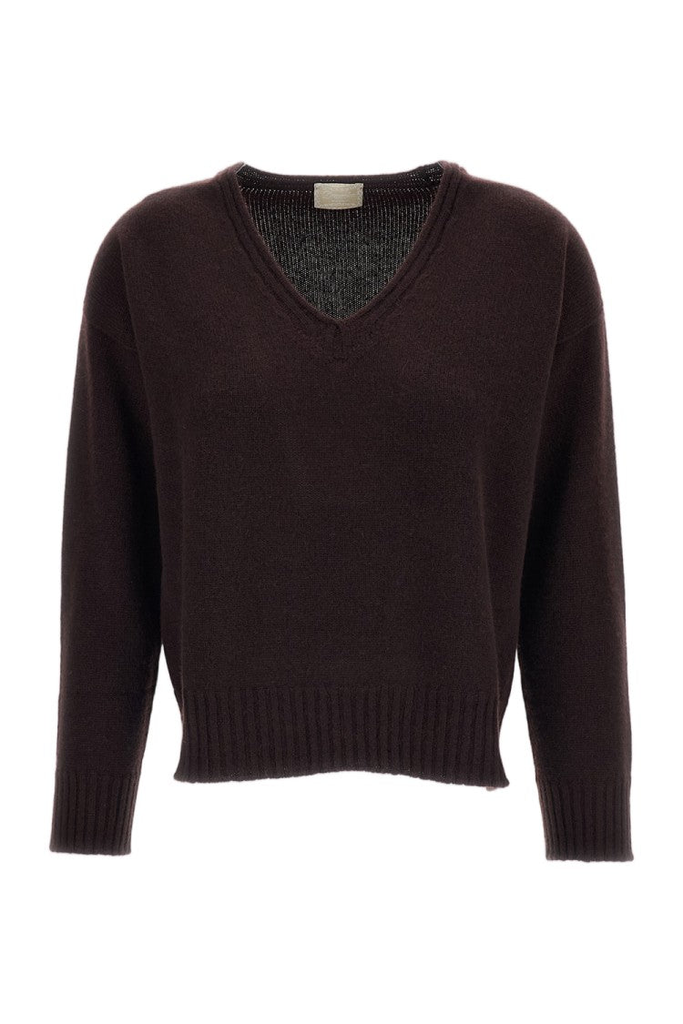 Drumohr Boxy Cut Cashmere Sweater With Ribbed Details