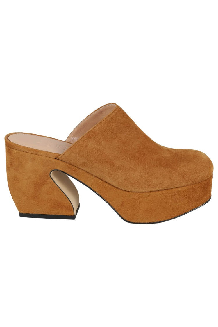 Si Rossi Tan Suede Mules
