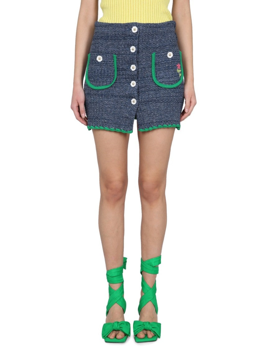 Cormio Whimsical Scalloped Hem Skirt