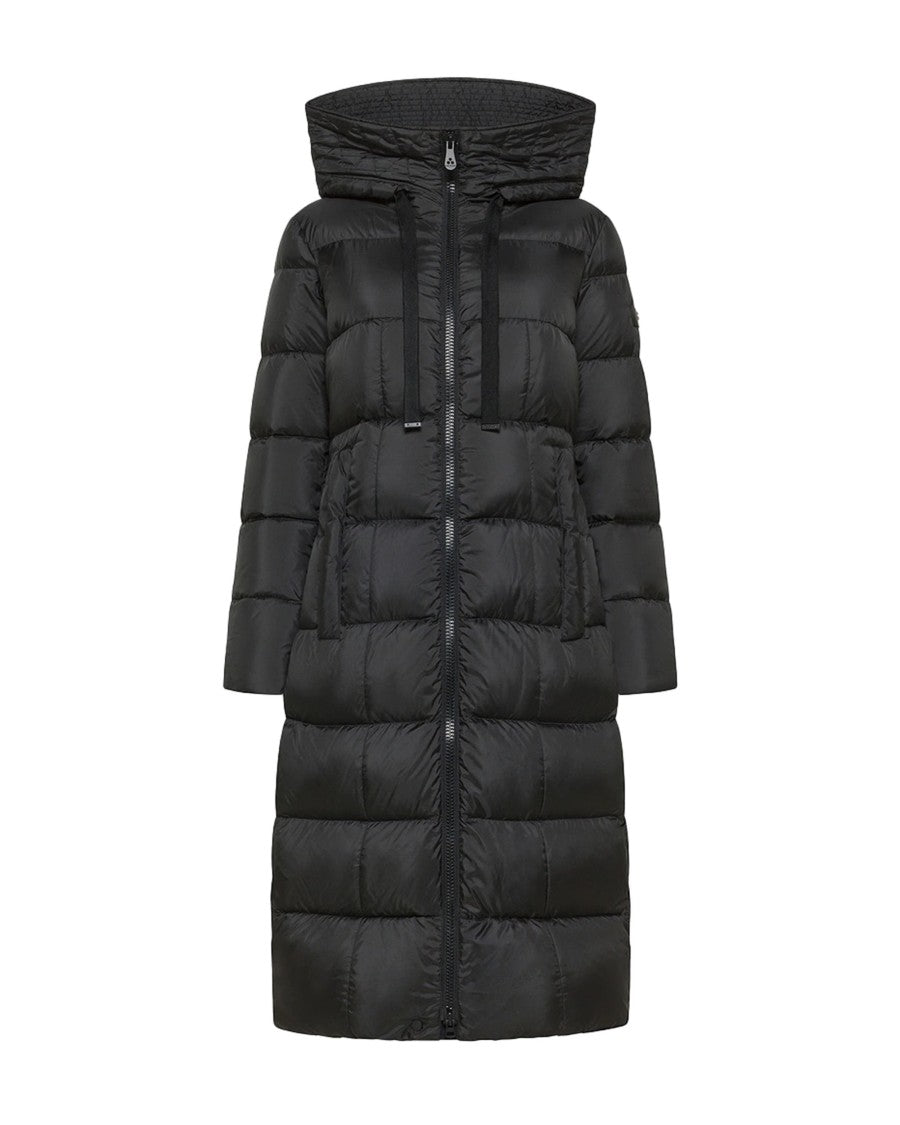 Peuterey Long Recycled Polyester Down Jacket In Black