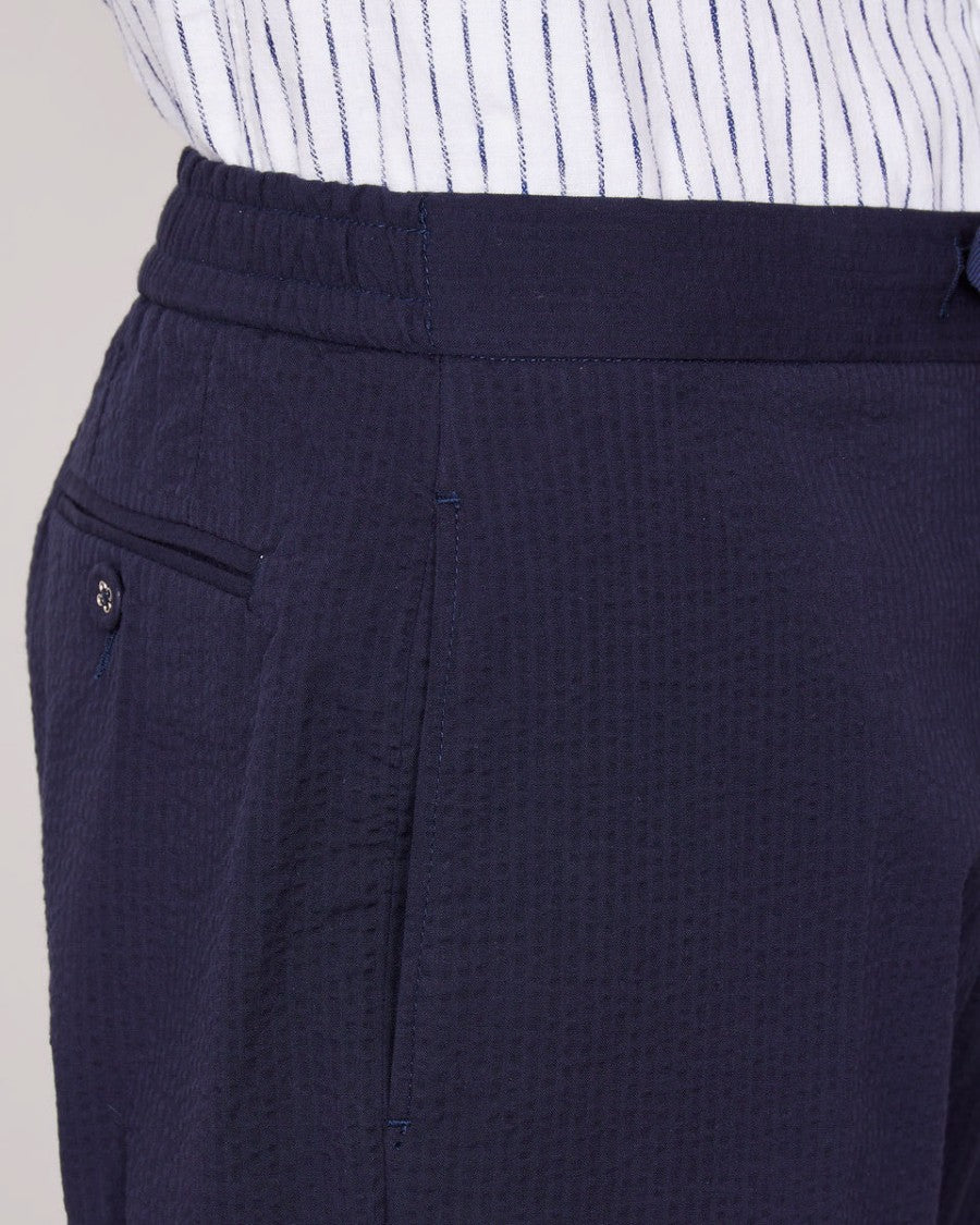 Officine Generale Plain Front Pants With Grosgrain Drawstring
