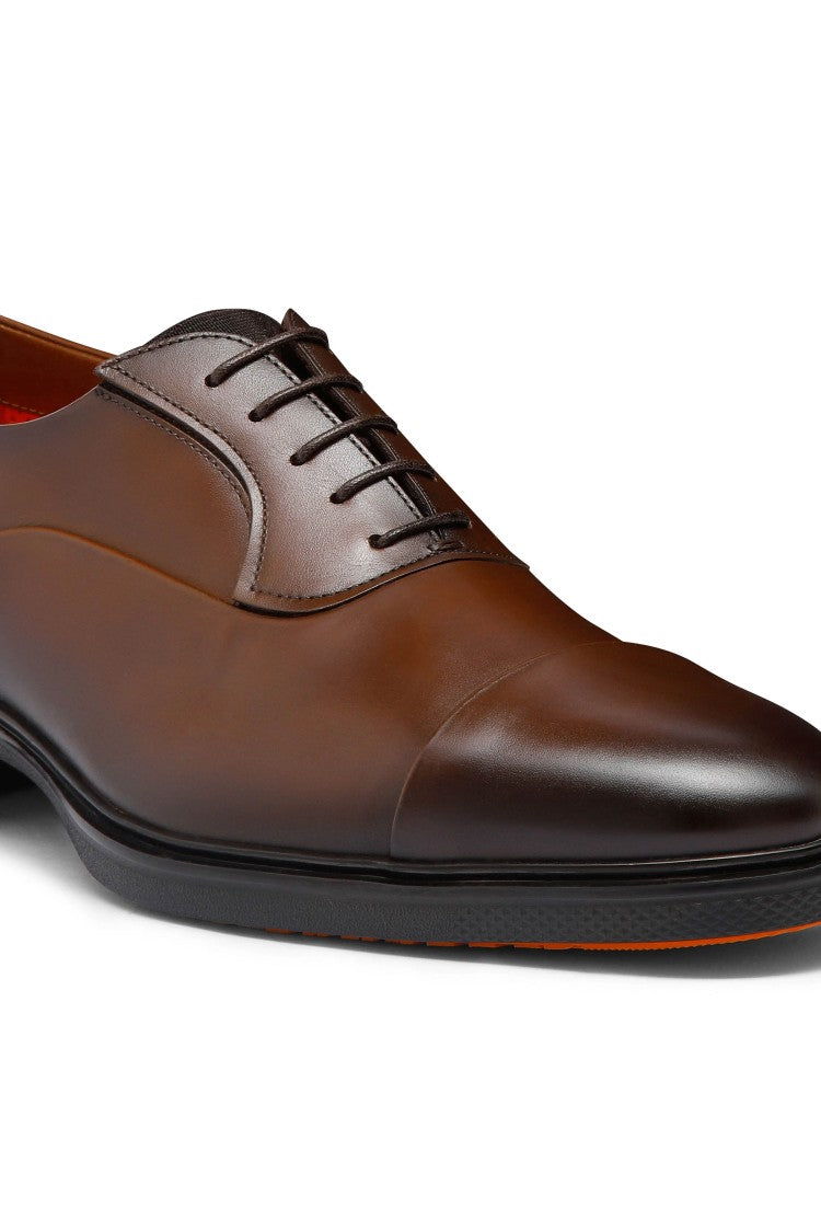 Santoni Easy Leather Lace-Up Shoes