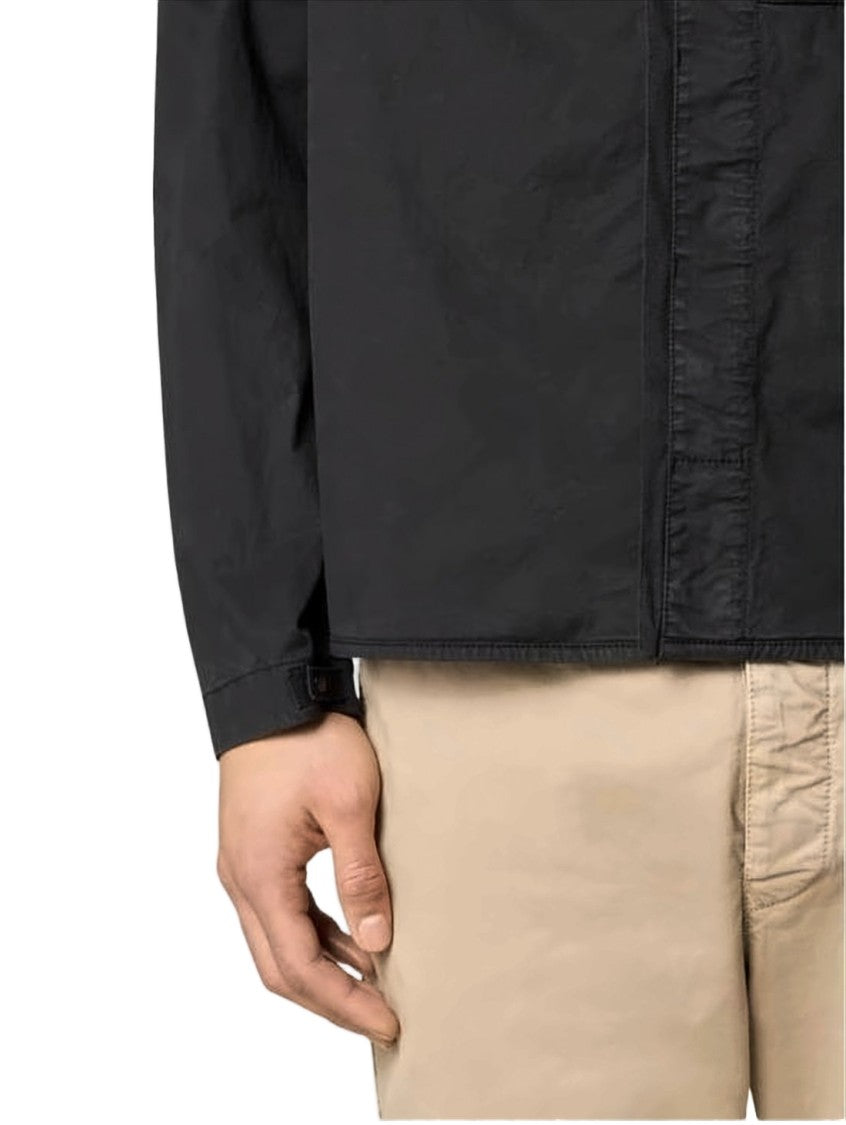 Stone Island Long-Sleeve Minimalist Shirt With Concealed Placket
