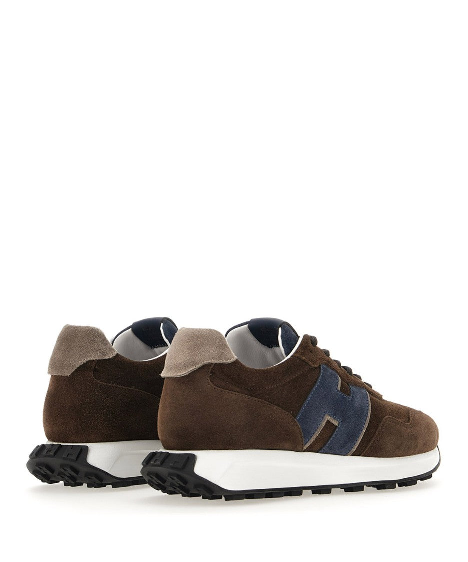 Hogan Brown Suede Sneakers