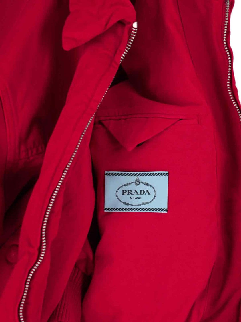 Prada Crop Zip Jacket – Red