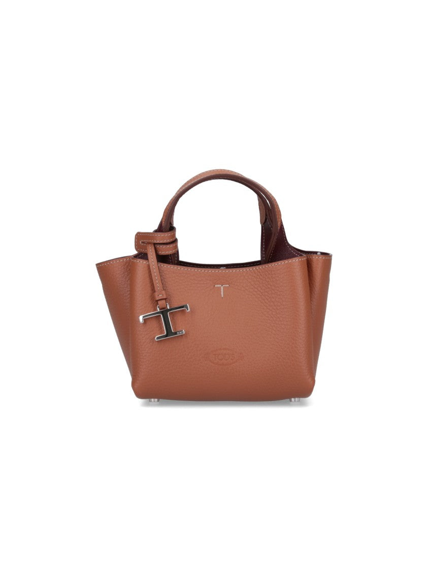 Tod's Structured Pebbled Leather Shoulder Bag